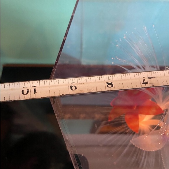 Vintage fibre optic lamp and blue clock Rotating Floral Hexagonal Light 1980’s - Picture 8 of 9